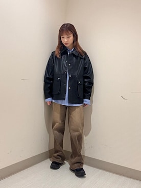 「tk.TAKEO KIKUCHI（ティーケータケオキクチ）のアイテム（ブルゾン）」を使った、S.A.Oさん（レディース・158cm）の秋コーディネート