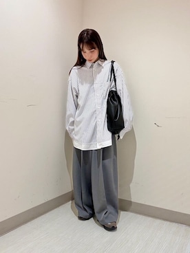 「tk.TAKEO KIKUCHI（ティーケータケオキクチ）のアイテム（パンツ）」を使った、S.A.Oさん（レディース・157cm）の春コーディネート