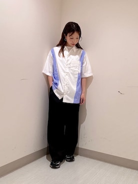 「tk.TAKEO KIKUCHI（ティーケータケオキクチ）のアイテム」を使った、S.A.Oさん（レディース・158cm）の夏コーディネート