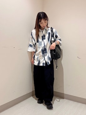 「tk.TAKEO KIKUCHI（ティーケータケオキクチ）のアイテム（トップス）」を使った、S.A.Oさん（レディース・158cm）の夏コーディネート