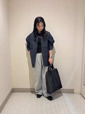 「tk.TAKEO KIKUCHI（ティーケータケオキクチ）のアイテム（パンツ）」を使った、S.A.Oさん（レディース・157cm）の秋コーディネート