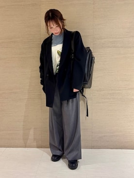 「tk.TAKEO KIKUCHI（ティーケータケオキクチ）のアイテム（ジャケット/アウター）」を使った、S.A.Oさん（レディース・158cm）の春コーディネート