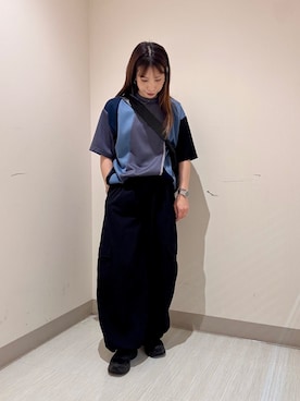 「tk.TAKEO KIKUCHI（ティーケータケオキクチ）のアイテム（トップス）」を使った、S.A.Oさん（レディース・158cm）の夏コーディネート