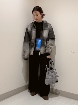 「tk.TAKEO KIKUCHI（ティーケータケオキクチ）のアイテム（ジャケット/アウター）」を使った、S.A.Oさん（レディース・158cm）の春コーディネート