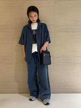 「tk.TAKEO KIKUCHI（ティーケータケオキクチ）のアイテム」を使った、S.A.Oさん（レディース・158cm）の夏コーディネート