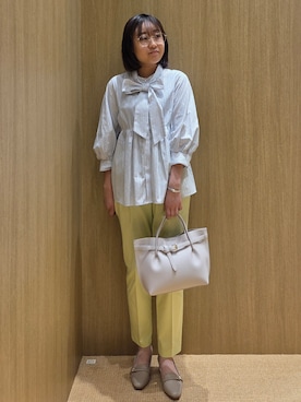 「index（インデックス）のアイテム（トップス）」を使った、Sumiさん（レディース・155cm）の春コーディネート