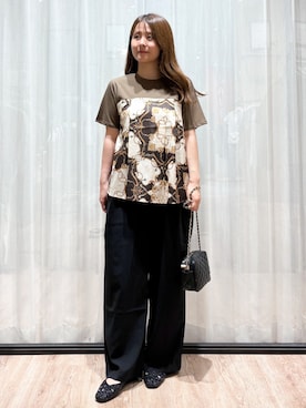 「OPAQUE.CLIP（オペークドットクリップ）のアイテム（Tシャツ/カットソー）」を使った、かなさん（レディース・160cm）の夏コーディネート