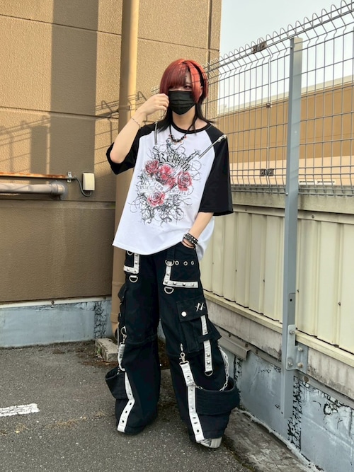 レフレム REFREM カーゴパンツ サルエルパンツ REFLEM/レフレム』クロスパッチワイドデニムカーゴパンツ