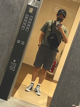 「ADER error（アーダーエラー）のアイテム（帽子）」を使った、みんさん（メンズ・175cm）の秋コーディネート