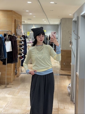「アイテム（帽子）」を使った、ゆーかっちさん（レディース・172cm）の秋コーディネート