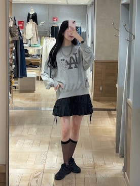 「アイテム（スウェット）」を使った、ゆーかっちさん（レディース・172cm）の夏コーディネート