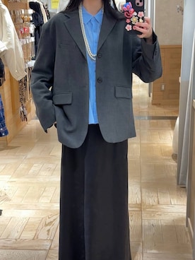 「アイテム（テーラードジャケット）」を使った、ゆーかっちさん（レディース・172cm）の秋コーディネート