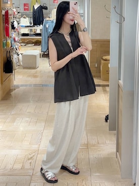 「LOWRYS FARM（ローリーズファーム）のアイテム（ジャケット/アウター）」を使った、ゆーかっちさん（レディース・172cm）の夏コーディネート