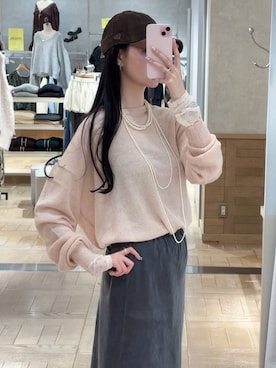 「アイテム（帽子）」を使った、ゆーかっちさん（レディース・172cm）の秋コーディネート