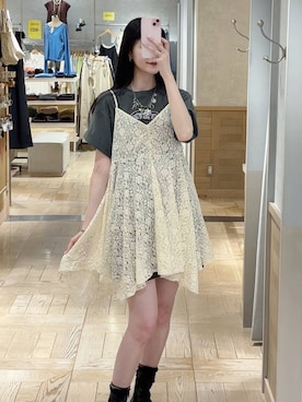 「アイテム（キャミソール）」を使った、ゆーかっちさん（レディース・172cm）の夏コーディネート