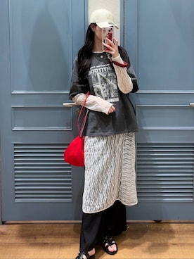 ゆーかっちさんの「ＢＩＧプリントＴＥＥ　453241」を使ったコーディネート