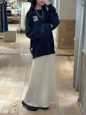 「アイテム（スウェット）」を使った、ゆーかっちさん（レディース・172cm）の夏コーディネート