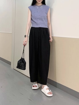 「アイテム（サンダル）」を使った、ゆーかっちさん（レディース・172cm）の夏コーディネート