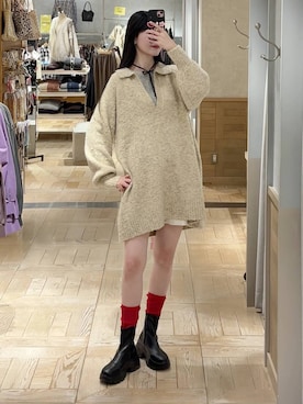 「アイテム（ワンピース/ドレス）」を使った、ゆーかっちさん（レディース・172cm）の秋コーディネート