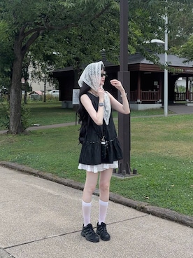 「アイテム（ワンピース）」を使った、ゆーかっちさん（レディース・172cm）の夏コーディネート