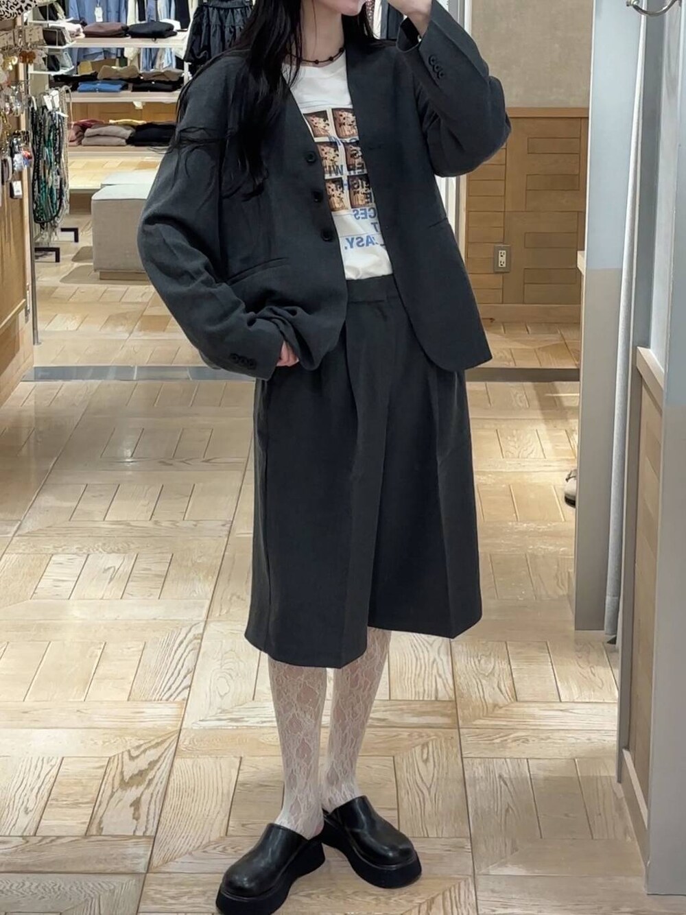 ゆーかっち(LOWRYS FARM エスパル仙台)｜LOWRYS FARMのテーラードジャケットを使ったコーディネート - WEAR