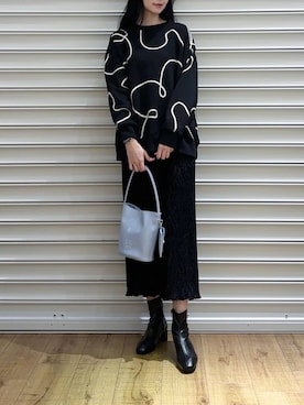「LOWRYS FARM（ローリーズファーム）のアイテム（トートバッグ）」を使った、ゆーかっちさん（レディース・172cm）の冬コーディネート