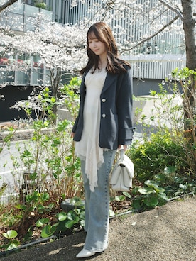 明石真由美さん(レディース・161cm)の春コーディネート