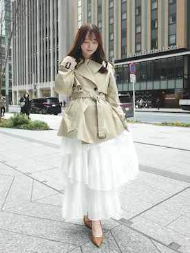 「anuans（アニュアンス）のアイテム」を使った、明石真由美さん（レディース・161cm）の春コーディネート