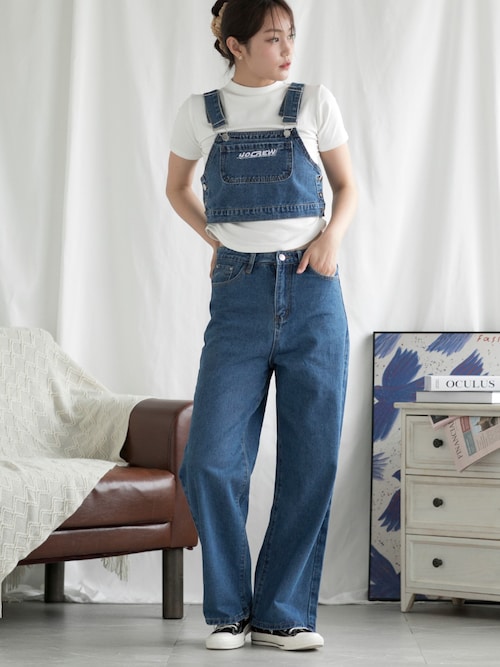 aimoha サロペット オーバーオール デニムベスト+パンツ