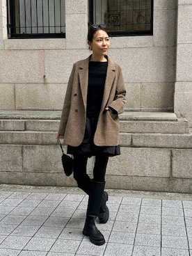 「アイテム（テーラードジャケット）」を使った、maiさん（レディース・165cm）の秋コーディネート