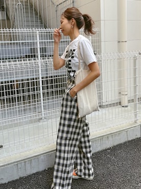 「m's braque(エムズブラック)のアイテム(トップス)」を使った、maiさん(レディース・165cm)の夏コーディネート