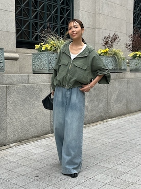 「ulu（ウル）のアイテム」を使った、maiさん（レディース・165cm）の春コーディネート