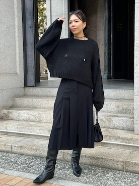 「ulu（ウル）のアイテム（スカート）」を使った、maiさん（レディース・165cm）の秋コーディネート