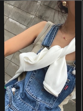 「Levi's（リーバイス）のアイテム（サロペット/オーバーオール）」を使った、maiさん（レディース・165cm）の夏コーディネート
