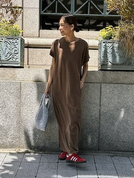 「ulu（ウル）のアイテム（ワンピース、ブラック系）」を使った、maiさん（レディース・165cm）の春コーディネート