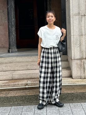「ulu（ウル）のアイテム」を使った、maiさん（レディース・165cm）の夏コーディネート
