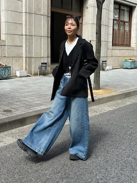 「ulu（ウル）のアイテム」を使った、maiさん（レディース・165cm）の春コーディネート