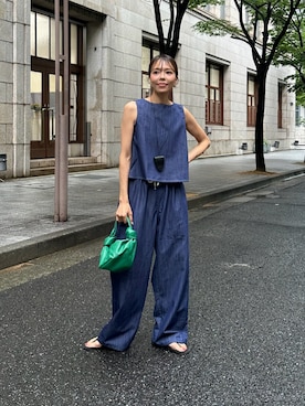 「ulu（ウル）のアイテム」を使った、maiさん（レディース・165cm）の夏コーディネート