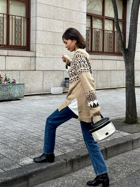 「Maison Margiela（メゾンマルジェラ）のMaison Margiela ‘TABI’(タビ)ブーツ（ブーツ）」を使った、maiさん（レディース・165cm）の冬コーディネート