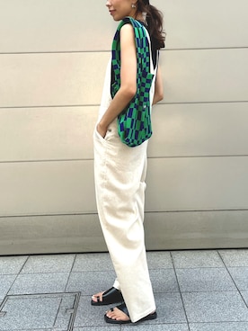 「LASTFRAME（ラストフレーム）のアイテム」を使った、maiさん（レディース・165cm）の夏コーディネート