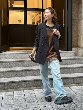 「ulu（ウル）のアイテム」を使った、maiさん（レディース・165cm）の春コーディネート