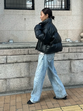 「アイテム（ダウンジャケット/コート）」を使った、maiさん（レディース・165cm）の秋コーディネート