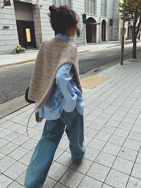 「アイテム（ベスト）」を使った、maiさん（レディース・165cm）の秋コーディネート