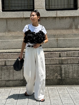 「ulu（ウル）のアイテム」を使った、maiさん（レディース・165cm）の夏コーディネート