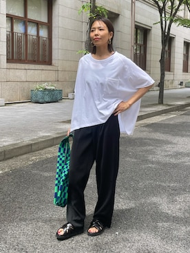 「LASTFRAME（ラストフレーム）のアイテム」を使った、maiさん（レディース・165cm）の春コーディネート