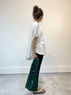 「LASTFRAME（ラストフレーム）のアイテム」を使った、maiさん（レディース・165cm）の夏コーディネート