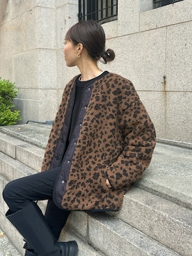 「アイテム（ノーカラーコート）」を使った、maiさん（レディース・165cm）の秋コーディネート