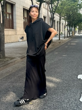 「リブスカート」｜maiさん（レディース・165cm）の夏コーディネート