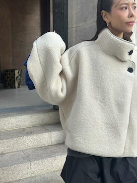 「アイテム（ムートンコート）」を使った、maiさん（レディース・165cm）の秋コーディネート