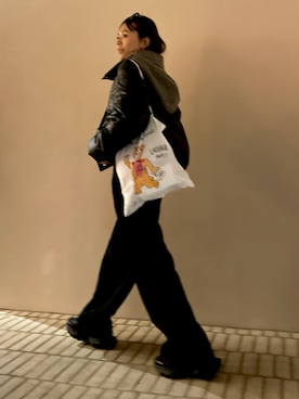 「アイテム（ネックウォーマー/スヌード）」を使った、maiさん（レディース・165cm）の冬コーディネート